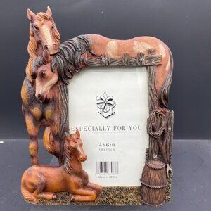 Especially For You Resin Horse 4 x 6 Photo Frame 3D Horses Foal Western Country